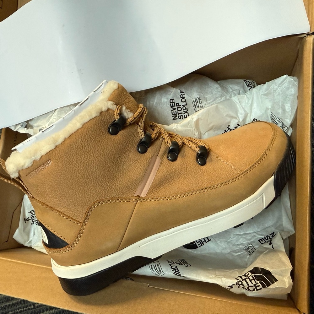 The North Face Almond Butter and Black Women's Boots